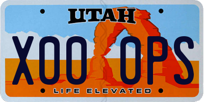 UT license plate X000PS