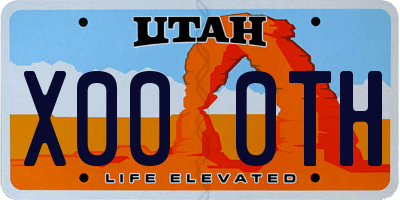 UT license plate X000TH
