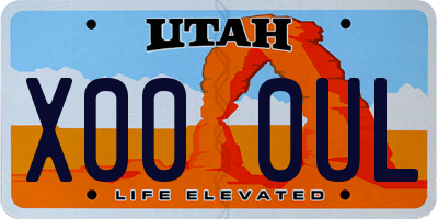 UT license plate X000UL