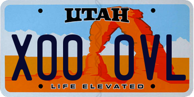 UT license plate X000VL