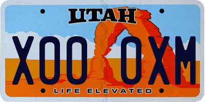 UT license plate X000XM