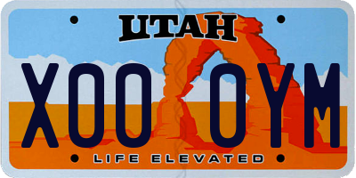 UT license plate X000YM