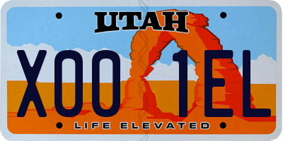 UT license plate X001EL