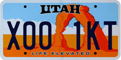 UT license plate X001KT