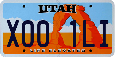 UT license plate X001LI