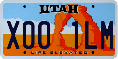 UT license plate X001LM
