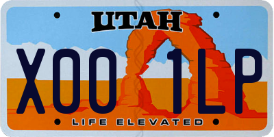 UT license plate X001LP
