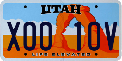 UT license plate X001OV