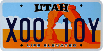 UT license plate X001OY