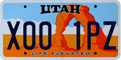 UT license plate X001PZ