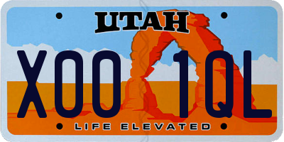 UT license plate X001QL