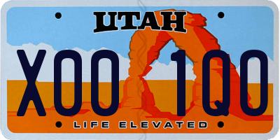 UT license plate X001QO