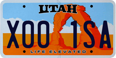 UT license plate X001SA