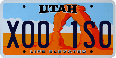 UT license plate X001SO