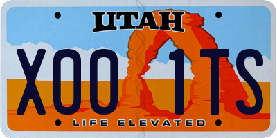 UT license plate X001TS