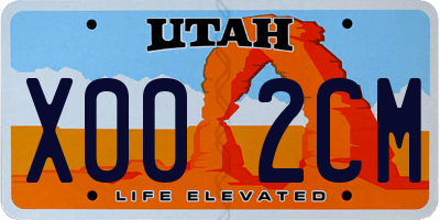 UT license plate X002CM