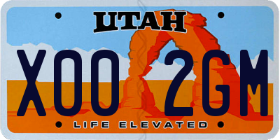 UT license plate X002GM