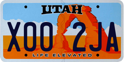 UT license plate X002JA