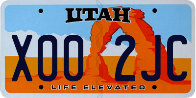 UT license plate X002JC
