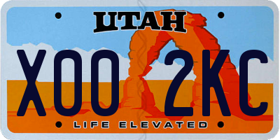 UT license plate X002KC