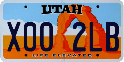 UT license plate X002LB