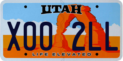UT license plate X002LL