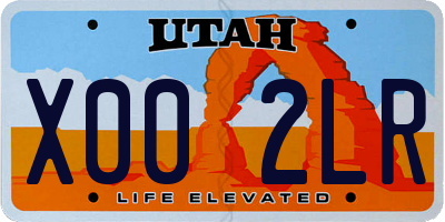 UT license plate X002LR