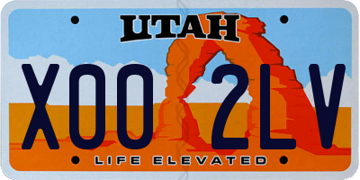 UT license plate X002LV