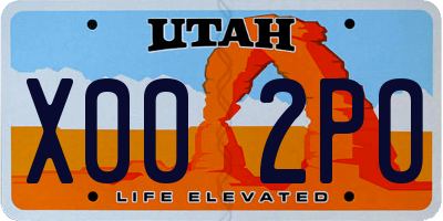 UT license plate X002PO