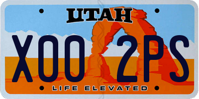 UT license plate X002PS