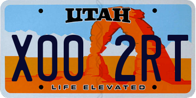UT license plate X002RT