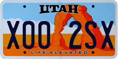 UT license plate X002SX