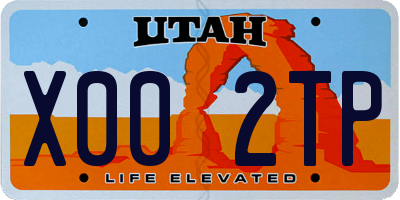 UT license plate X002TP