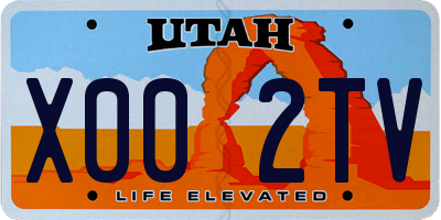 UT license plate X002TV