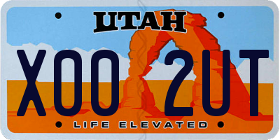 UT license plate X002UT