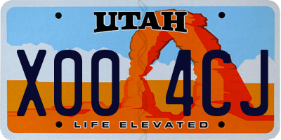 UT license plate X004CJ