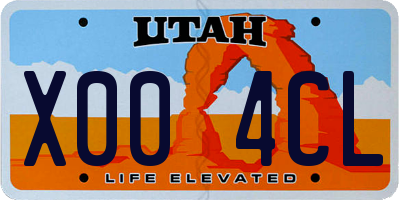 UT license plate X004CL