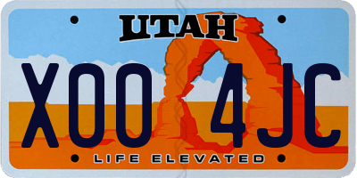 UT license plate X004JC