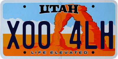 UT license plate X004LH
