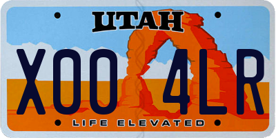 UT license plate X004LR