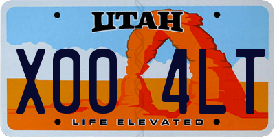 UT license plate X004LT