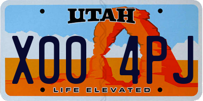 UT license plate X004PJ