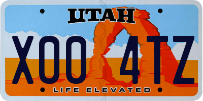 UT license plate X004TZ