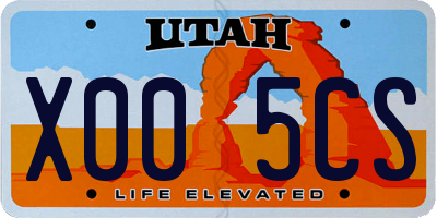 UT license plate X005CS