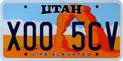 UT license plate X005CV