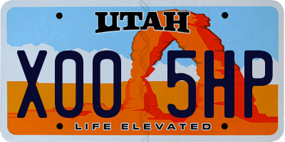 UT license plate X005HP
