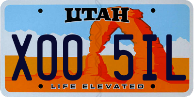 UT license plate X005IL