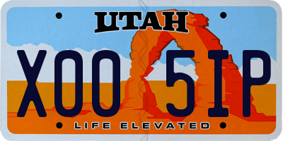 UT license plate X005IP