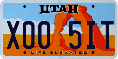 UT license plate X005IT