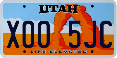 UT license plate X005JC